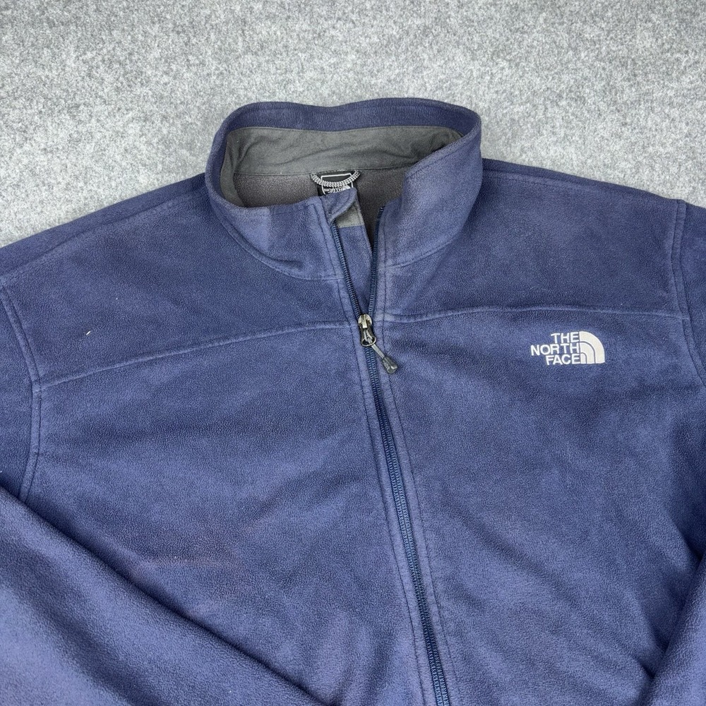 The‎ North Face Jacket Mens Xxl Blue Full Zip Fleece Outdoor Casual Work Hiking